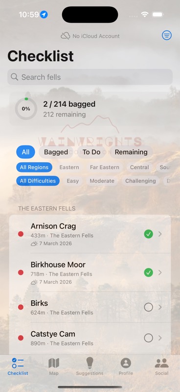 The Wainwright Companion app