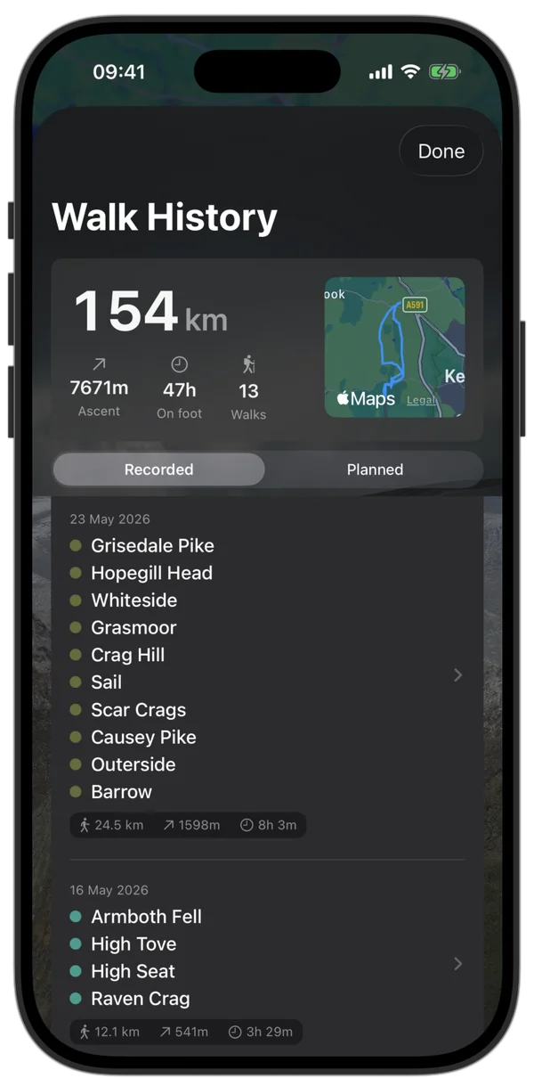Walk history
